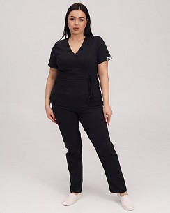 Медичний костюм жіночий Ріо чорний +SIZE